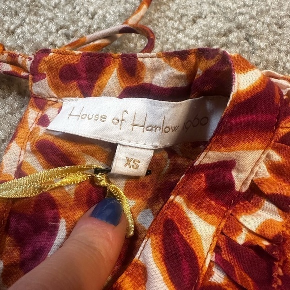 NWT House of Harlow 1960 Ruffle Top size XS - Picture 9 of 14